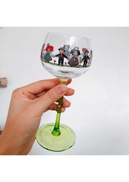 Ins Şarap Cam Vintage Kawaii Alsatian Tarzı Küçük Adam Nordic Tatlı Kutup Viski Kupası Altın Folyo Votka Çok Amaçlı Goblet | Highball Cam
