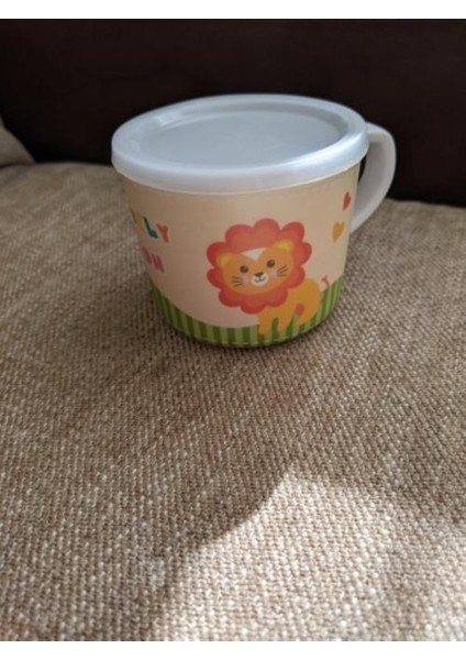 Çocuk Besleme Bardaklar Güz Geçirmez Yaratıcı Bambu Fiber Bebek Bardaklar Lid Bebek Içme Bardaklar Bardaklar | Bardaklar (Aslan) fırsatları