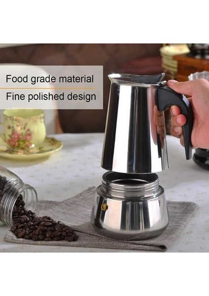 Paslanmaz Çelik Kahve Pot Mocha Espresso Latte Percolator Soba Kahve Makinesi Pot Percolator Içecek Aracı Cafetiere Latte Stopetop | Kahve Tencereler