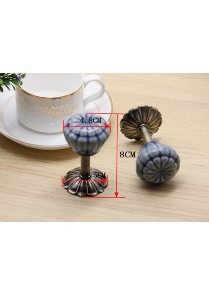 1 Çift Vintage Kabak Dekoratif Kanca Seramik Duvar Kanca Bluecoon Askıları Rustik Kanca Seramik Perde Kravat Sırtları Kanca | Robe Hooks fırsatları