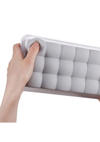 Buz Silikon Glasson Kalıpları Için Kolay Yayın Formları Magnum Silikon Kalıp Buz Küpü Makinesi Kalıp Dıy Ice Cube Tepsi Silikonlar | Dondurma Makineleri (Gri)
