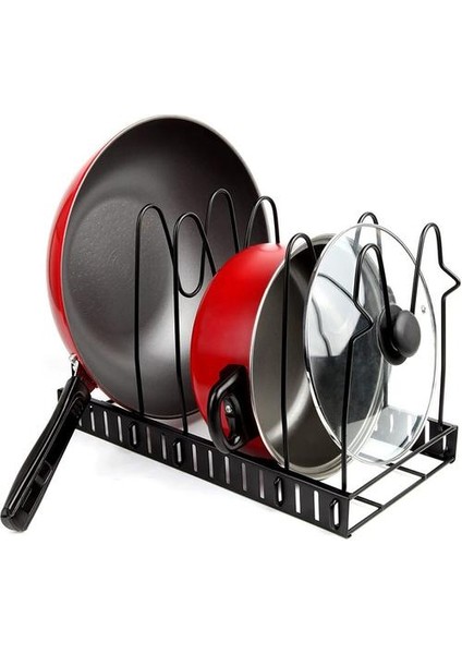 5/8 Lastikler Mutfak Depolama Raf Pan Pot Kapak Organizatör Rafları Tutucu Kesme Tahtası, Pan, Pot Için Demir Depolama Rafı Standı | Raflar ve tutucular