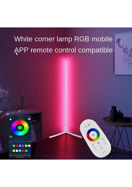 LED Zemin Lambası Ayakta Lambalar Modern Basit 5050 30 LED Ayakta Işıklar Modern Tarzı Demir Boyalı Zemin Lambası (Beyaz-Ab) modelleri