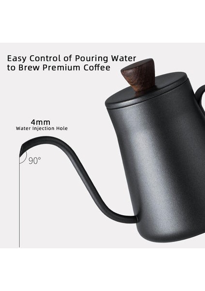 Kahve Pot 400 ml Damla Su Isıtıcısı Çay Potu Yapışmaz Gıda Sınıfı Paslanmaz Çelik Gooseneck Damla Su Isıtıcısı Kuğu Boyun Ince Ağız Kapaklı | Ceza Salonları(Yurt Dışından) modelleri