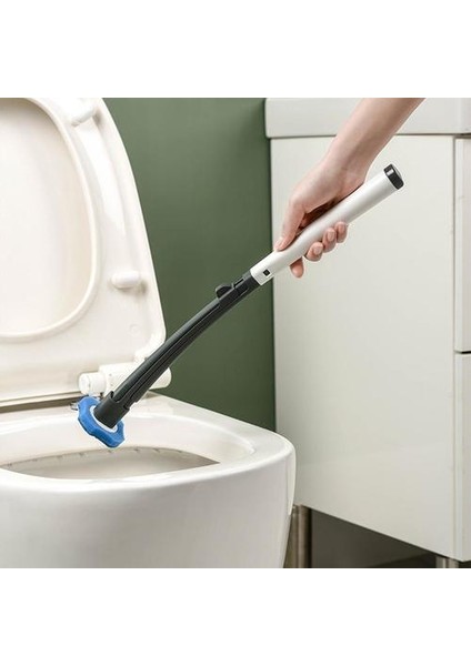 Tek Kullanımlık Tuvalet Fırçası Seti Uzun Kolu Değiştirilebilir Temiz Fırça Kafa Duvara Monte Tuvalet Temizleme Fırçası Banyo Temizleme Aracı | Tuvalet Fırçası Tutucular