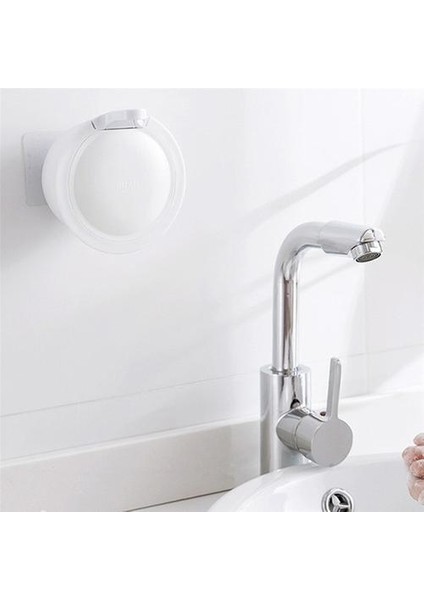 Duvara Monte Sabunluk Tuvalet Su Geçirmez Vantuz Losyon Şişe Ev Banyo Mutfak Manuel Sıkma Losyon Şişesi | Sıvı Sabunluk