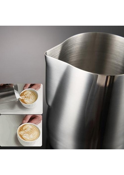 Paslanmaz Çelik Süt Kiralama Sürahi Espresso Kahve Kupa Sürahi Barista Zanaat Kahve Cappuccino Bardak Latte Pot Mutfak Aracı | Kahve Tencereler(Yurt Dışından)