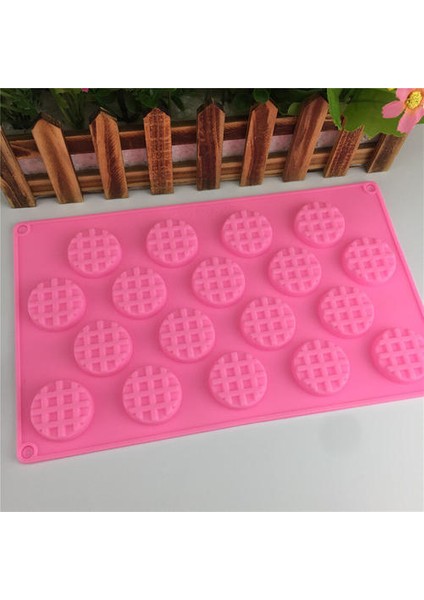 Yeni 18 Delikli Waffle Şeklinde Aromaterapi Alçı Kalıp - 2 Adet