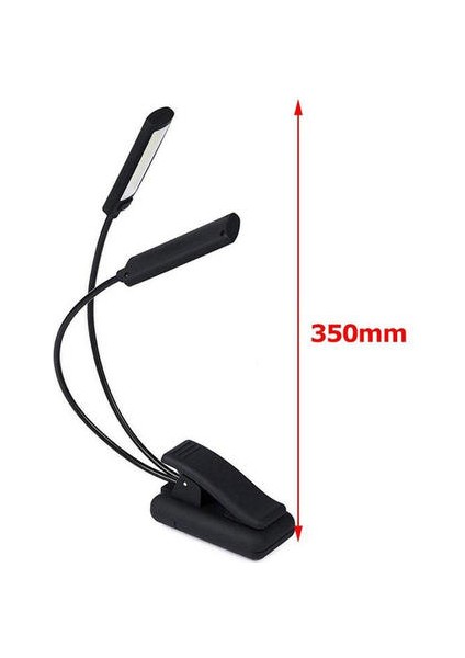 Esnek Klip Kitap Işık USB Şarj Edilebilir Çift LED Okuma Lambası Masa Işıkları Taşınabilir Masa Standı Müzik Orkestra Lambaları modelleri