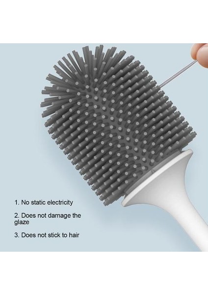 Duvar Montaj Silikon Tuvalet Fırçası Siyah Plastik Uzun Kolu Banyo WC Aksesuarları Hızlı Boşaltma Temizleme Araçları 1 adet | Tuvalet Fırçası Tutucular (Yurt Dışından) fırsatları