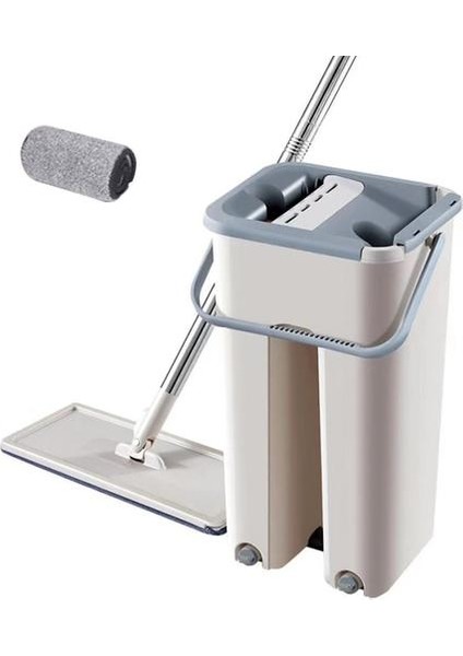 Mop Sprey Kova Profesyonel El Serbest Sıkma Zemin Temizleme Mikrofiber Pedleri Islak Veya Kuru Kullanım Parkta Laminat Til | Mops