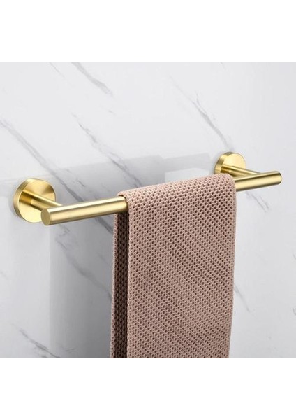Yuvarlak Banyo Donanım Aksesuarları Paslanmaz Çelik Duvara Monte El Havlu Bar Tuvalet Kağıdı Tutucu Havlu Askısı Giysi Kanca Altın | Banyo Donanım Setleri