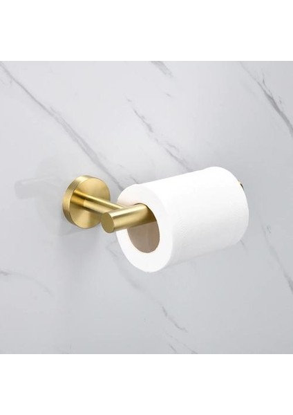 Yuvarlak Banyo Donanım Aksesuarları Paslanmaz Çelik Duvara Monte El Havlu Bar Tuvalet Kağıdı Tutucu Havlu Askısı Giysi Kanca Altın | Banyo Donanım Setleri