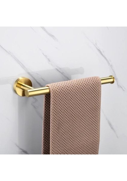 Yuvarlak Banyo Donanım Aksesuarları Paslanmaz Çelik Duvara Monte El Havlu Bar Tuvalet Kağıdı Tutucu Havlu Askısı Giysi Kanca Altın | Banyo Donanım Setleri
