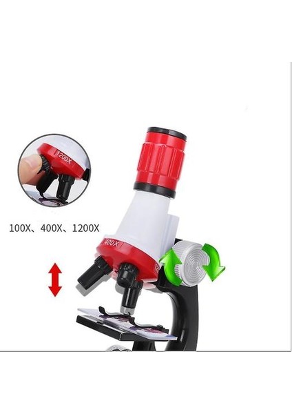 Çocuklar 1200X Zoom Bilimsel Mikroskop, Çocuklar ve Öğrenciler Için Biyolojik Mikroskop