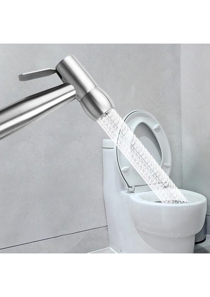 El Bide Püskürtücü Paslanmaz Çelik Tuvalet Bide Banyo Duşlu Su Sprey Kafası Hortum Kiti ile 7/8 Inç | Sıvı Sabunluk fırsatları