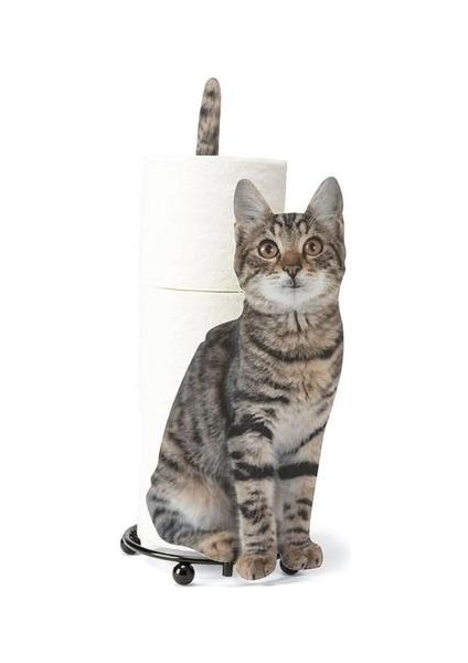 Tuvalet Kağıdı Havlu Tutucu Kedi Şekli Banyo Tuvalet Kağıdı Depolama Raf Hediye Kedi Severler Için Tuvalet Rulo Tutucu Wc Kağıt Standı | Kağıt Tutucular (Gri)(Yurt Dışından)