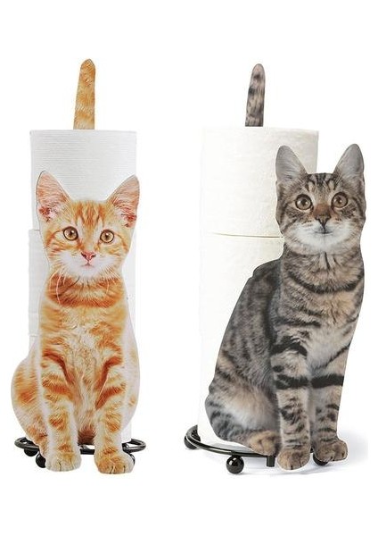 Tuvalet Kağıdı Havlu Tutucu Kedi Şekli Banyo Tuvalet Kağıdı Depolama Raf Hediye Kedi Severler Için Tuvalet Rulo Tutucu Wc Kağıt Standı | Kağıt Tutucular (Gri)(Yurt Dışından)