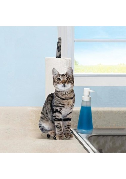 Tuvalet Kağıdı Havlu Tutucu Kedi Şekli Banyo Tuvalet Kağıdı Depolama Raf Hediye Kedi Severler Için Tuvalet Rulo Tutucu Wc Kağıt Standı | Kağıt Tutucular (Gri)(Yurt Dışından)