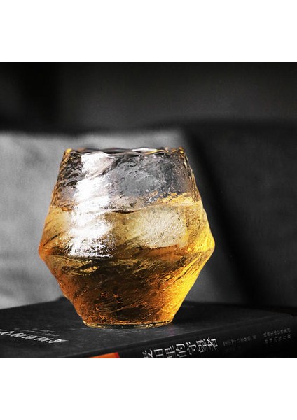 Japon El Yapımı Dövülmüş Viski Cam Isıya Dayanıklı Suyu Kupası Likör Viski Kristal Şarap Cam Konyak Brandy Snifter | Şarap Kadehleri