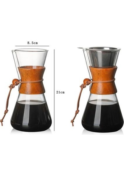 600 ml Yüksek Borosilikat Cam Çöp Üzerinde Kahve Tencere Dökülmesi Manuel Damla Pot Yüksek Sıcaklığa Dayanıklı Cam Kahve Makinesi Coffeeware | Kahve Kapları