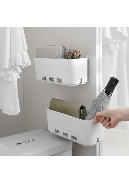 1 Parça Mutfak Lavabo Altında Saklama Kutusu Delme Ücretsiz Duvar Asılı Organizatör Çekmece Plastik Baharat Şişeler Tutucu Banyo Raf | Depolama Tutucular ve raflar