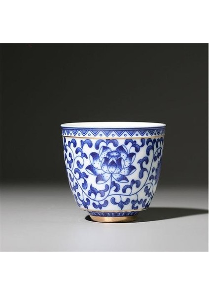 Çin Jingdezhen Mavi ve Beyaz Porselen Çay Bardağı Küçük Çay Kase Seramik Çay Fincanı Kahve Bira Şarap Kupa | Teacups fiyatları