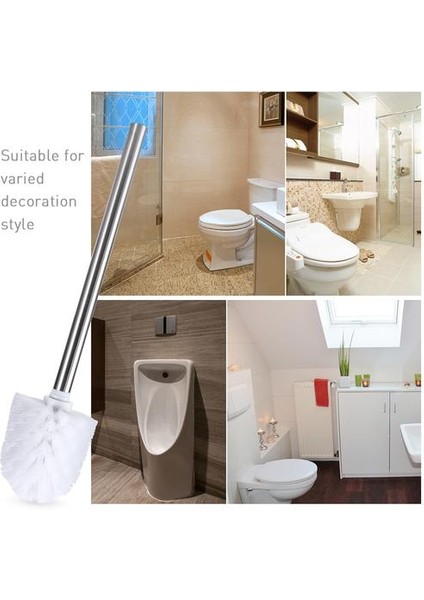 1 Adet Paslanmaz Çelik Tuvalet Fırçası Wc Banyo Temizleme Tuvalet Fırçası Kafa Tutucu Krom Banyo Aksesuarları | Tuvalet Fırçası Tutucular