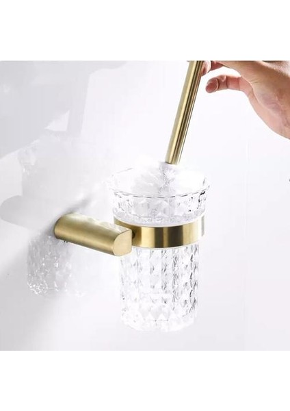 Tuvalet Fırçası Tutucu Fırçalanmış Altın Paslanmaz Çelik Duvara Monte Banyo Raf Banyo Aksesuarları Banyo Wc Fırça Donanım | Tuvalet Fırçası Tutucular
