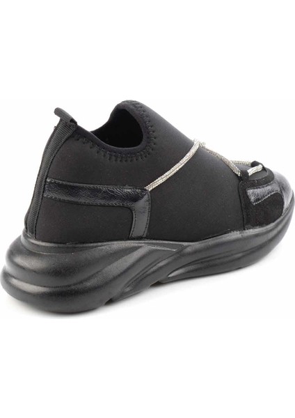Siyah Streç Kadın Sneaker K01212021417