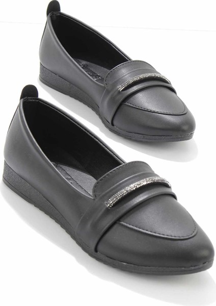 Siyah Kadın Loafer Ayakkabı K01214032509