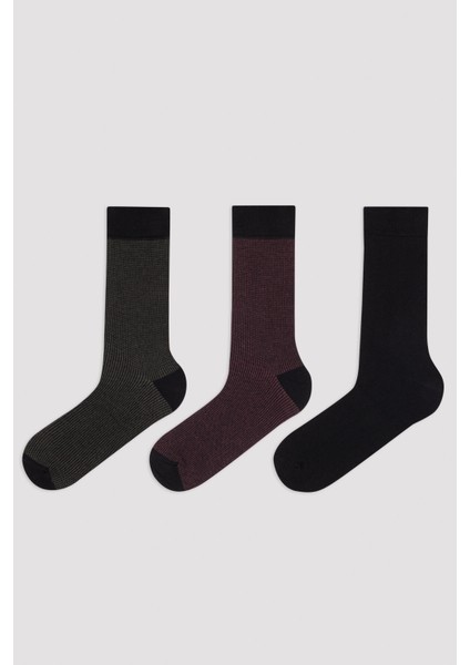 Siyah E. Puant 3lü Soket Çorap