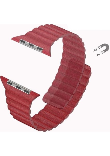 Apple Watch Uyumlu 40 mm Için Gerçek Deri Katmanlı Lob Kordon-Kayış