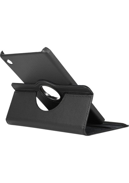 Lenovo M10 TB-X306F Kılıf Dönerli Standlı Suni Deri Kapaklı Kılıf