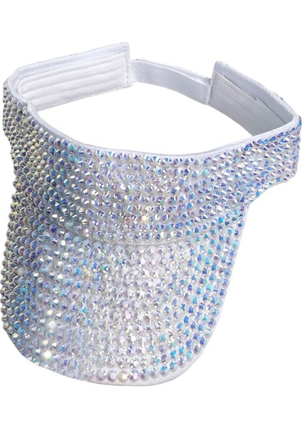 Kristal Pullu Bling Rhinestone Visor Güneş Şapka(Yurt Dışından)