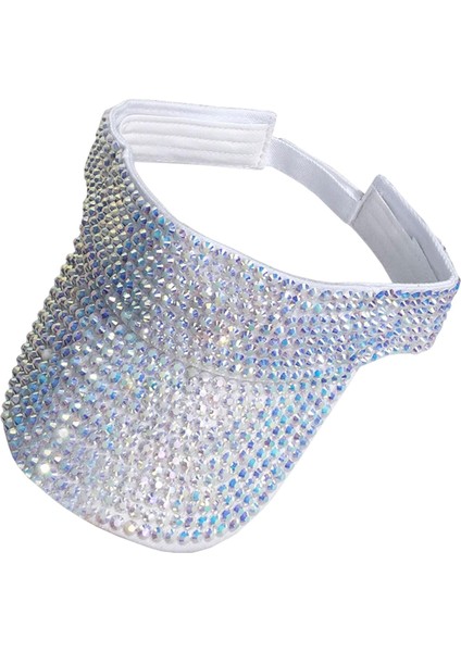 Kristal Pullu Bling Rhinestone Visor Güneş Şapka(Yurt Dışından)