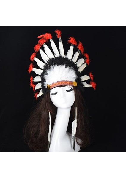 Parti Düğün Malzemeleri Için Yerli Hindistan Amerikan Tüy Headdress(Yurt Dışından) modelleri