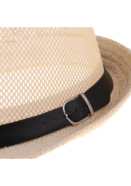Erkek Kağıt Saman Yaz Panama Güneş Şapka Geniş Brim Fedora Trilby Stil - 60 cm Xl(Yurt Dışından) modelleri