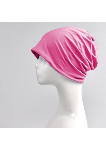 Yumuşak Beanie Hat Boyun Eşarp Kanser Saç Dökülmesi Erkekler Türban Wrap Bayanlar Spor Salonu Pembe(Yurt Dışından)