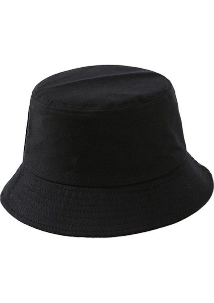 Moda Kadın Erkekler Katlanır Balıkçı Şapkası Unisex Hip Hop Kova Siyah(Yurt Dışından) fırsatları