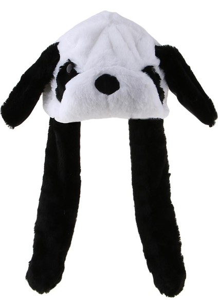Panda Şapka Kulak Hareketli Atlama Şapka Komik Peluş Peluş Sıcak Şapka Kadın Kızlar(Yurt Dışından)