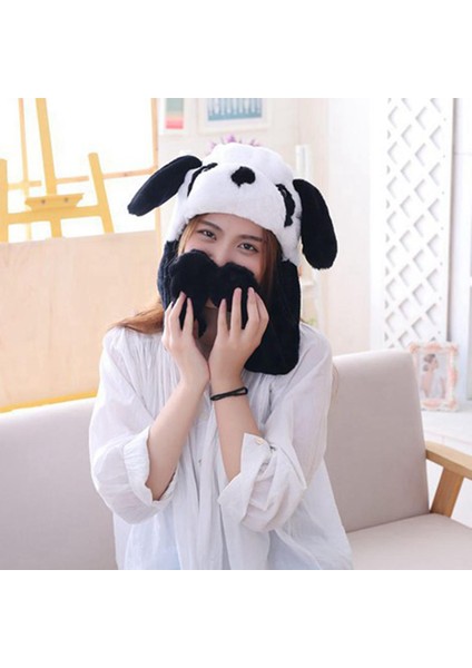 Panda Şapka Kulak Hareketli Atlama Şapka Komik Peluş Peluş Sıcak Şapka Kadın Kızlar(Yurt Dışından) indirimleri