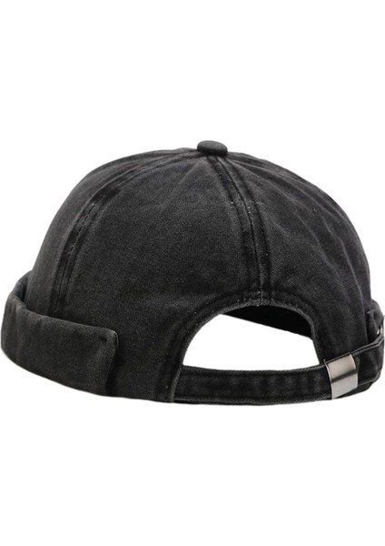 Moda Beanie Hat Ilkbahar Yaz Erkekleri Kadın Docker Şapkası Visor Ayarlanabilir Siyah(Yurt Dışından) indirimleri