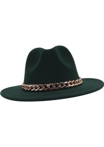 Zincirli Caz Şapkası, Zincir Geniş Ağzına Gelen Erkekler Nefes Alabilen Panama(Yurt Dışından)