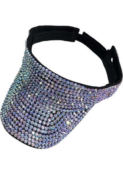 Kristal Pullu Bling Rhinestone Visor Güneş Şapka (Yurt Dışından)