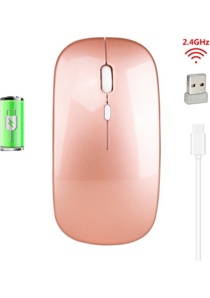 Kablosuz 2.4g Ultra Ince Sessiz Fare - Rose Gold (Yurt Dışından) fırsatları