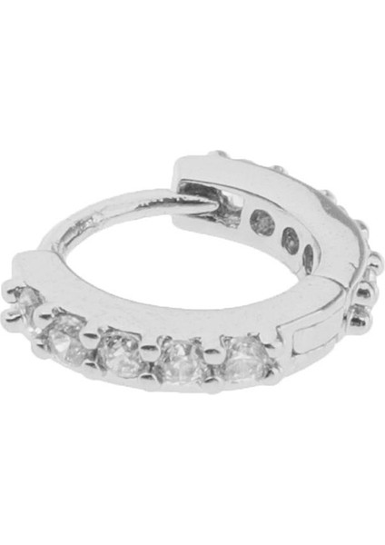 Küçük Huggie Küpeler Bakır Zirkon Sarmal Çember Küpe 6 mm. (Yurt Dışından)
