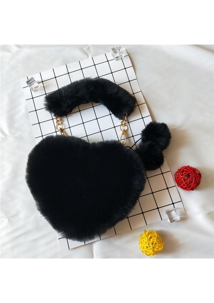 Şık Faux Kürk Çanta Rahat Güzel Peluş Kadın Kürklü Yumuşak Debriyaj(Yurt Dışından) modelleri