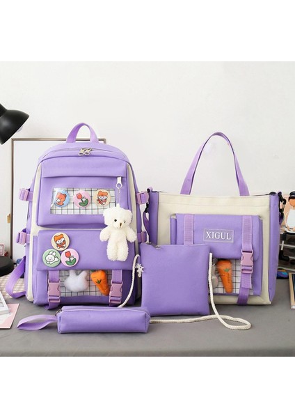 8-Içi Sırt Çantası Set Schoolbags Omuz Çantası(Yurt Dışından)