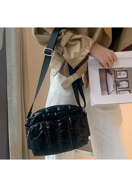 Moda Omuz Çantası Kadınlar Için Crossbody Çanta Messenger Çanta Çanta Seyahat Iş Siyah(Yurt Dışından) indirimleri